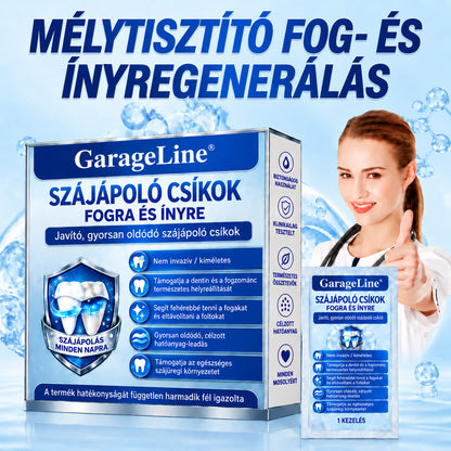 🇭🇺👨‍⚕️✅GarageLine®🦷🍃Ragyogtasd fel a mosolyod✨ Professzionális Fogfehérítő Tapasz 🍃5️⃣