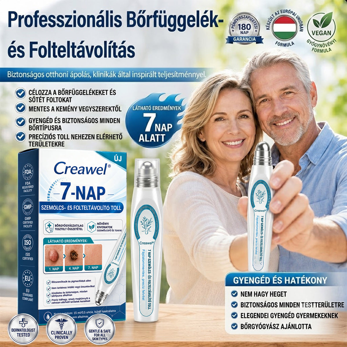 🇭🇺👨‍⚕️🖋️𝐇𝐢𝐯𝐚𝐭𝐚𝐥𝐨𝐬 𝐦á𝐫𝐤𝐚𝐛𝐨𝐥𝐭  Creawel®   𝟕 𝐍𝐚𝐩𝐨𝐬 𝐁ő𝐫𝐤𝐢𝐧ö𝐯é𝐬- é𝐬 𝐅𝐨𝐥𝐭𝐫𝐚𝐝í𝐫(Fájdalommentes, nyommentes roll-on)🖋️🌕2️⃣7️⃣