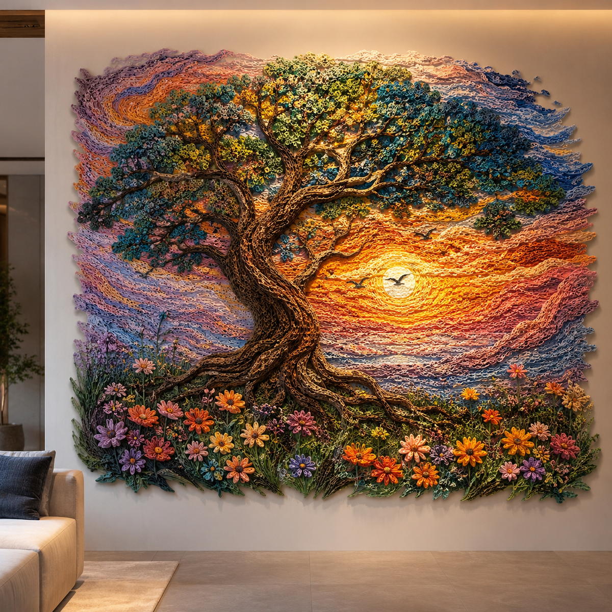 Árbol decorativo creado con textura 3D