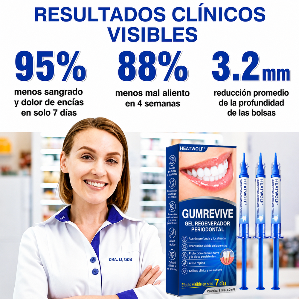 🇪🇸👨‍⚕️✅🦷 HEATWOLF® GumRevive – Gel reparador periodontal🦷✨2️⃣