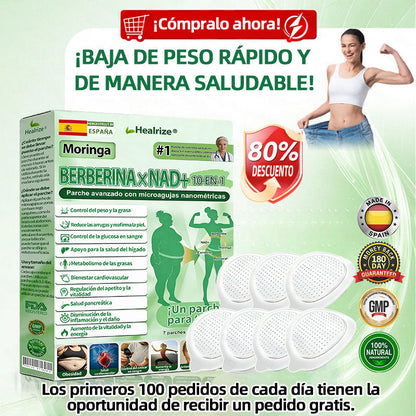 Tienda Oficial 👨‍⚕️ Healrize® Moringa · Berberina × NAD+Parche Avanzado de Microneedles Nano 10-en-1 — Una vez al día, resultados visibles en 7 días🎲🎲🎲
